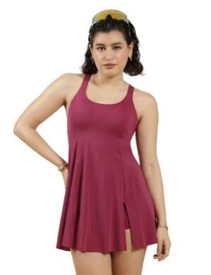 Lumion Women Bliss Swim Dress - Racerback | Racerback Design | Adjustable Straps | (S)