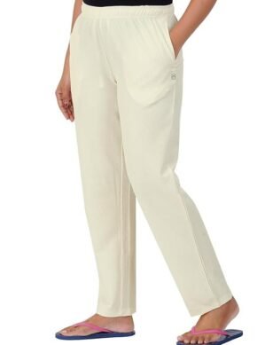 Lumion URBAN ADVENTURE Stylish Women's Solid Waffle Casual Straight Pants. (M)
