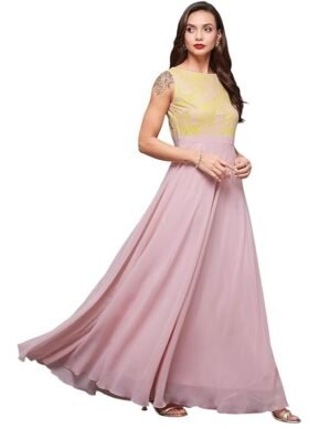 Elaro Miss Chase Women's V-Neck Short Sleeve Maxi Dress. (S)