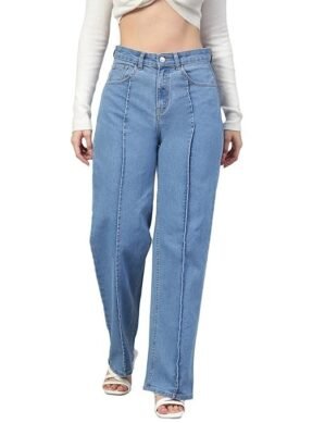 Kraftzon KOTTY Women's Regular Solid High Rise Stretchable Jeans. (XXL)