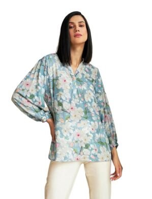 Zenova Leriya Fashion Women's Rayon Floral Printed Shawl Collared Neck. (XXL)