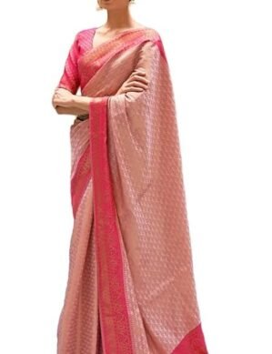 Lumion SWORNOF Women's kanji Varam banarasi silk saree Zari Woven. (M)