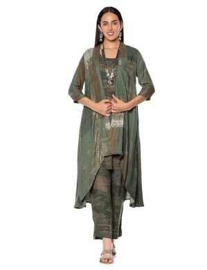 Auralis Women Hand-Block Printed Straight Co-ord Set (XXL)