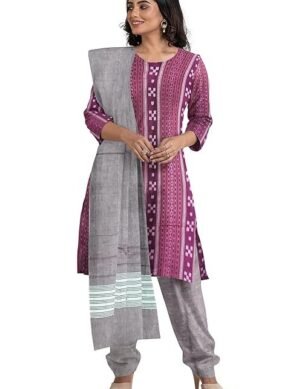 Auralis PRITIsree Odisha Sambalpuri Handloom Woman's Pure Cotton Handloom Dress Material With Dupatta Bottom Wear 3 Pic Set Sambalpuri dress material Unstitched PRITI224 (M)