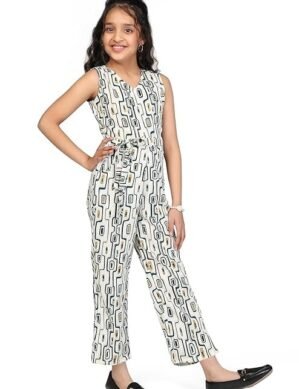 Elaro Fashion Dream Girl's Ankle Length Printed Jumpsuit (XL)