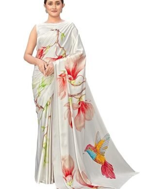 Vantico Women's Elegant Banarasi Silk Saree with Intricate Zari Work with Rich Brocade Patterns and Unstitched Blouse Piece (L)