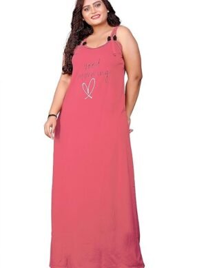 Nexora Shree Shyam Gems Women's Hosiery Nighty 12348- L/XL/XXL Size Colour Pink/Red/Black/Maroon/Purple (XL)