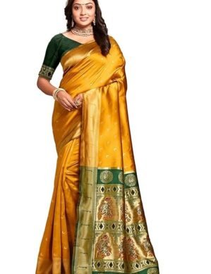 Auralis MANOHARI Women's Trendy Banarasi Woven Saree. (XL)