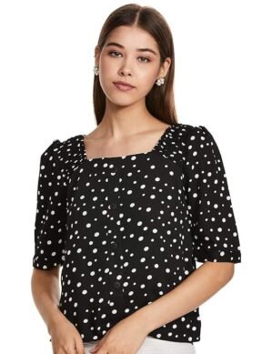 Voltrix Van Heusen Women's Solid Regular Fit Top (L)