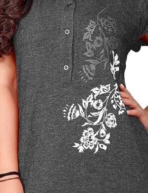 Auralis Shree Shyam Gems Women's Cotton Nighty 5854 L/XL/XXL Size Blue/Black/Maroon/Red/Purple Colour (S)